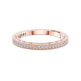 Tacori 2649 Sculpted Crescent Pave Diamond Wedding Band 18K Rose Gold | In-Store