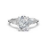 Tacori 2685OV oval three-stone ring, side profile