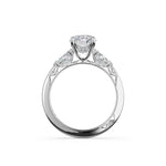 Tacori 2685OV oval three-stone ring, top view