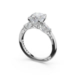 Tacori 2685OV oval three-stone engagement ring in 14K white gold