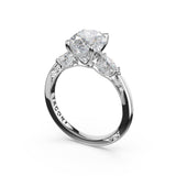 Tacori 2685OV oval three-stone engagement ring in 14K white gold