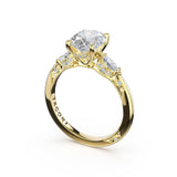 Tacori 2685OV oval three-stone engagement ring in 18K yellow gold