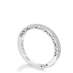 Tacori 269017B French Pave Diamond Wedding Band - Platinum or 18K White Gold, Half Way
