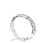 Tacori 269017B French Pave Diamond Wedding Band - 14K White Gold, Half Way