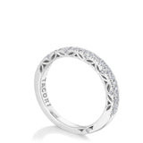 Tacori 269017B French Pave Diamond Wedding Band - 14K White Gold, Half Way