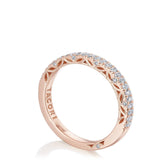 Tacori 269017B French Pave Diamond Wedding Band - 14K Rose Gold, Half Way
