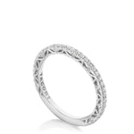 Tacori 269017B French Pave Diamond Wedding Band - Platinum or 18K White Gold, 3/4 Way