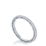Tacori 269017B French Pave Diamond Wedding Band - 14K White Gold, Full Eternity