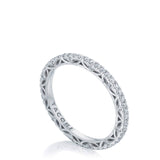 Tacori 269017B French Pave Diamond Wedding Band - 14K White Gold, Full Eternity