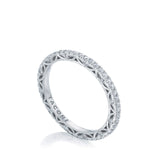 Tacori 269017B French Pave Diamond Wedding Band - Platinum or 18K White Gold, Full Eternity
