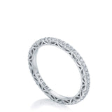 Tacori 269017B French Pave Diamond Wedding Band - Platinum or 18K White Gold, Full Eternity