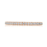 French Pavé Diamond Wedding Band