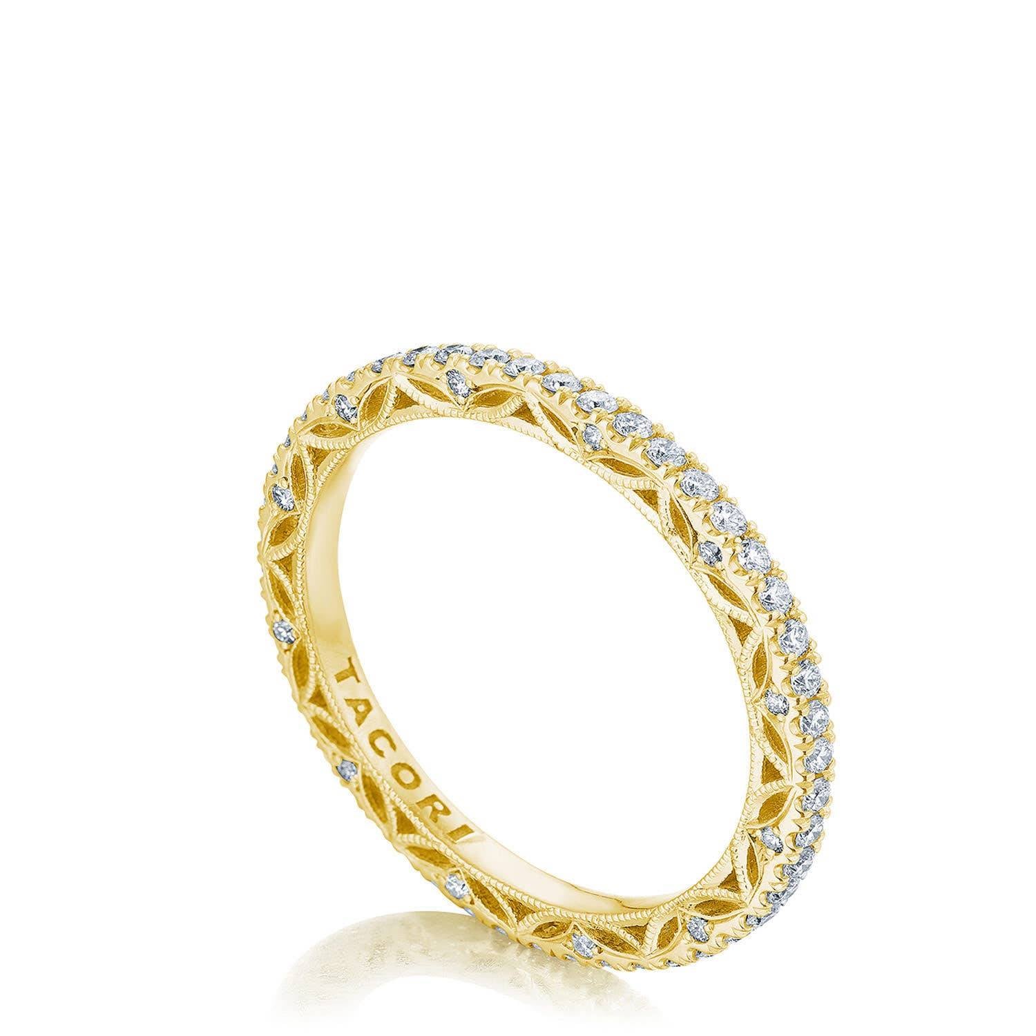 Tacori 269017B French Pave Diamond Wedding Band - 14K Yellow Gold, Full Eternity