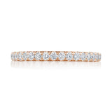 French Pavé Diamond Wedding Band