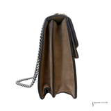 GUCCI Dionysus Medium Brown shoulder bag Suede and Leather Taupe Pre-Owned