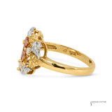 14K Tri-Color Gold Quinceañera “15” Ring with CZ Diamonds – Size 6.75 | Two-Tone Rose, White & Yellow Gold Sweet 15 Jewelry Gift | Ventura CA & USA Shipping