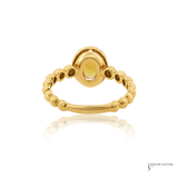 18KT Yellow Gold Orange Sapphire Diamond Ring