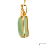 14KT Yellow Gold Jadeite Pendant with Chinese Character