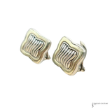 David Yurman Quatrefoil Earrings in Sterling Silver & 18K Yellow Gold Pre-Owned