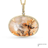 Peltatum - 14KT Yellow Gold Rutilated Quartz Pendant