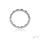 18KT White Gold Sapphire Diamond Eternity Band