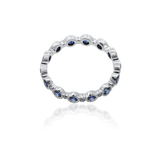 18KT White Gold Sapphire Diamond Eternity Band