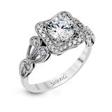 Simon G. 18K White Gold Round Halo Engagement Ring In-Store