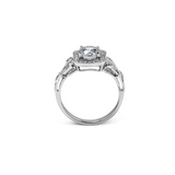Simon G. 18K White Gold Round Halo Engagement Ring In-Store