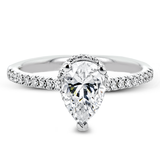 18K White Gold Hidden Underhalo Engagement Ring Semi-Mount Simon G.