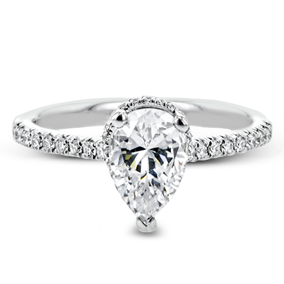 Simon G. 18K White Gold Hidden Underhalo Engagement Ring Semi-Mount