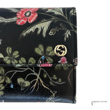 Gucci Flora by Chris Knight Black Floral Print Leather Long Wallet – Pre-Owned