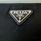 Prada Tessuto Nylon Wristlet Clutch Pouch – Black – Pre-Owned