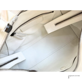 BALENCIAGA  Veau Soyeux Perforated Blackout Hardware S City White Motocross Perforated Bag Pre-Owned