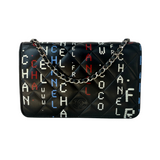 CHANEL  Lambskin Quilted Data Center Wallet On Chain WOC Black Crossbody