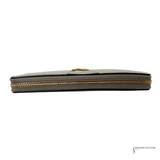 Versace Leather Continental Wallet Zip Around Grainy Calf Pre Owned