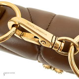 Dolce & Gabbana medium Devotion quilted shoulder bag Napa Leather Brown Pre-owned