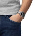 Tissot Seastar 1000 Powermatic 80 black dial on the wrist