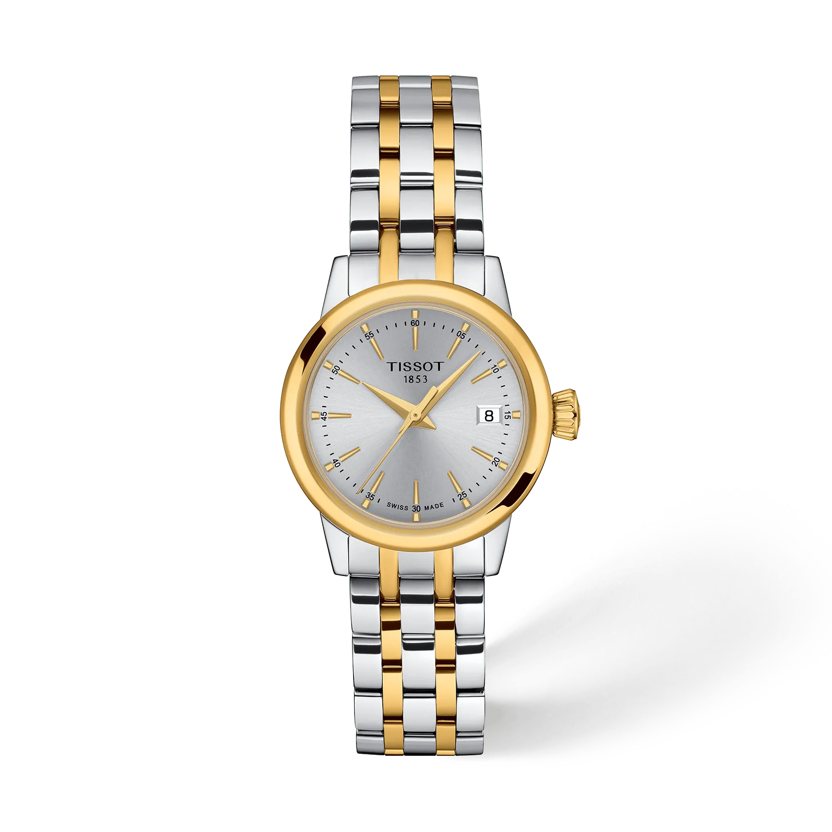 Tissot Classic Dream 28mm T129.210.22.031.00 Silver Dial Two-Tone Women's Watch
