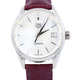 Tag Heuer Carrera - 36MM Quartz Movement Purple Satin Alligator Strap