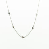Diamonds by the Yard | Diamond Station Necklace | Chain 14K Gold
