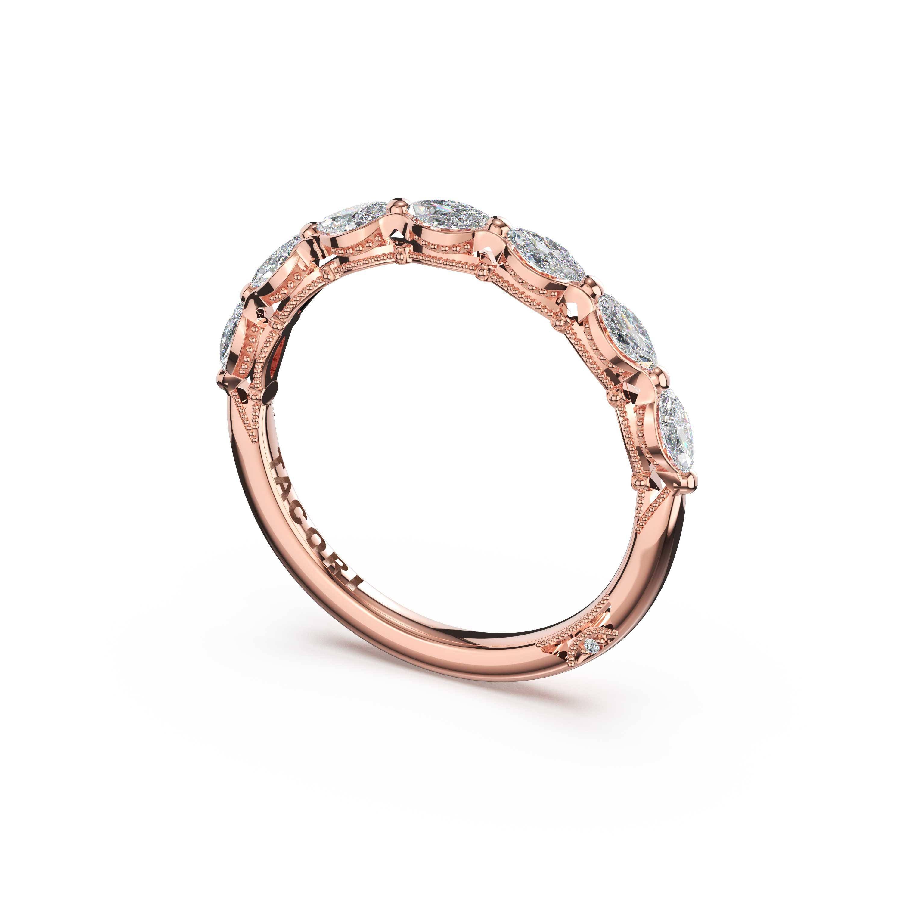 Tacori 422B Marquise Diamond Eternity Band - 18K Rose Gold, Half Way, 2.5mm