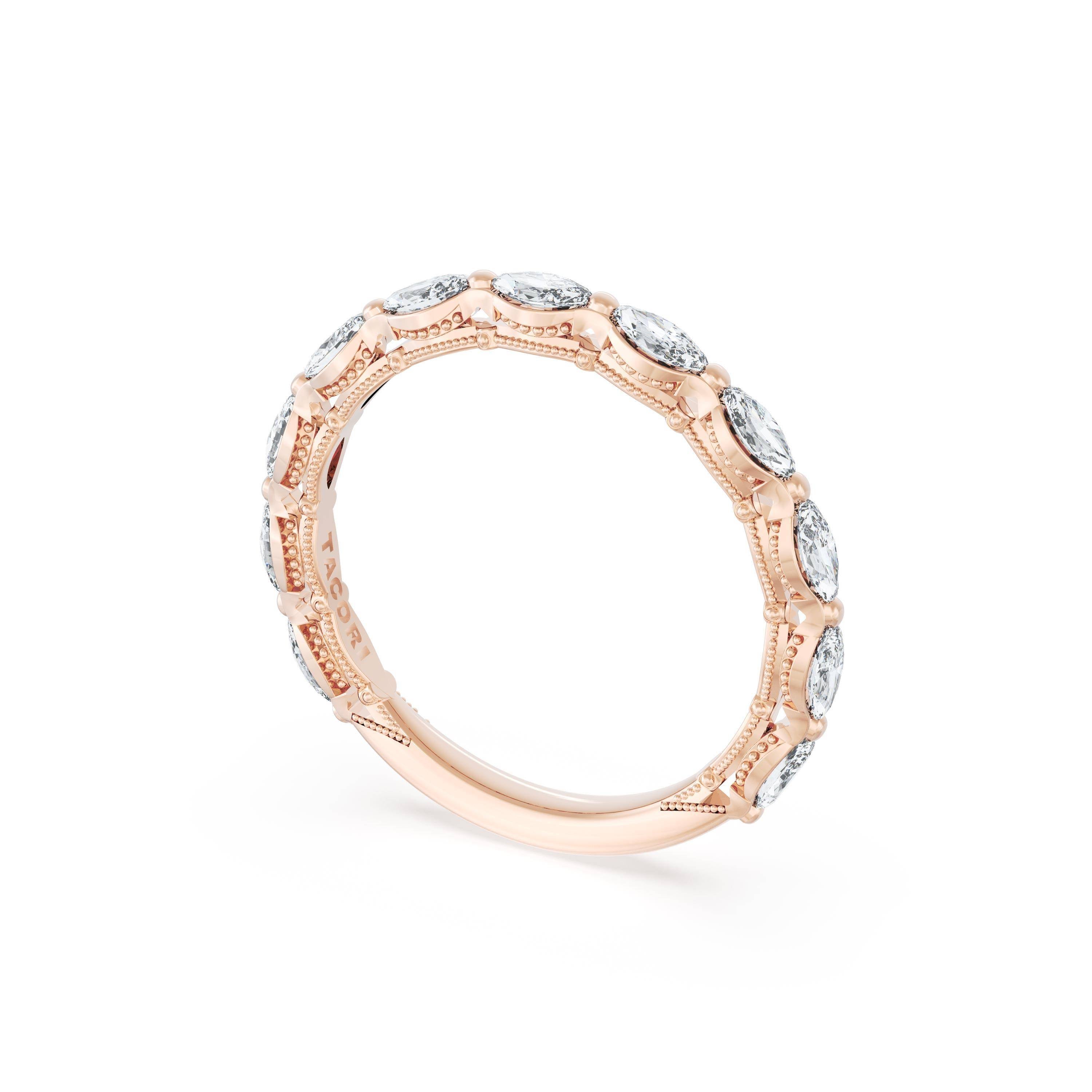 Tacori 422B Marquise Diamond Eternity Band - 18K Rose Gold, 3/4 Way, 2.5mm