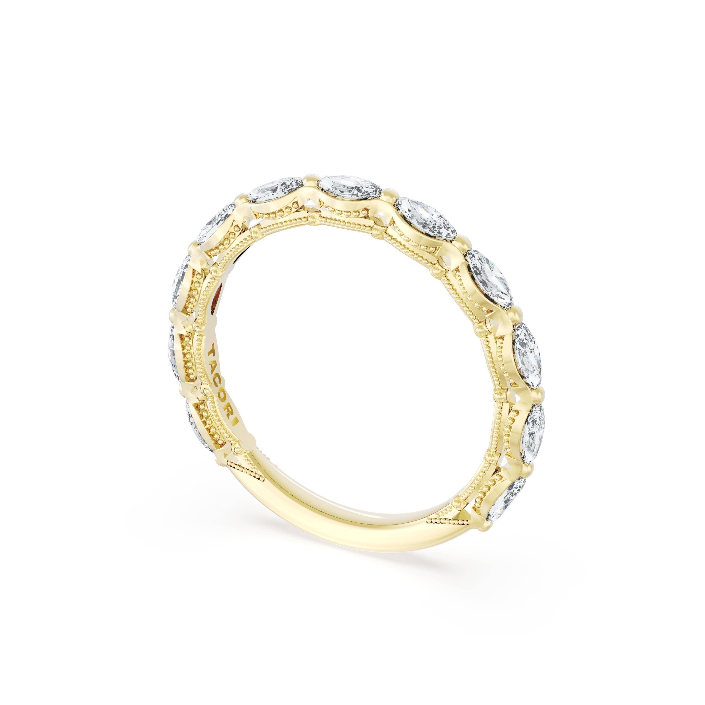 Tacori 422B Marquise Diamond Eternity Band - 18K Yellow Gold, 3/4 Way, 2.5mm