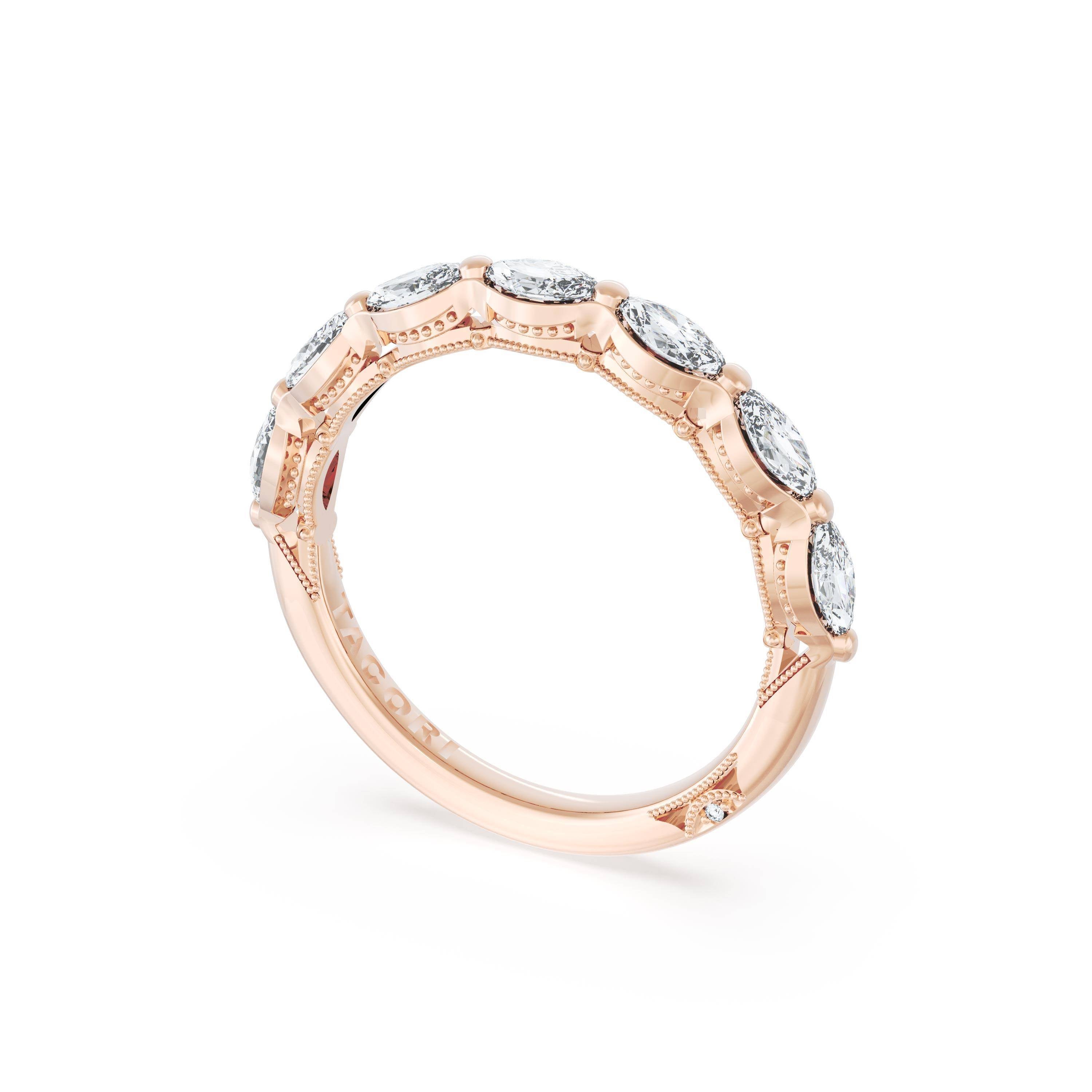 Tacori 422B Marquise Diamond Eternity Band - 18K Rose Gold, Half Way, 2.8mm