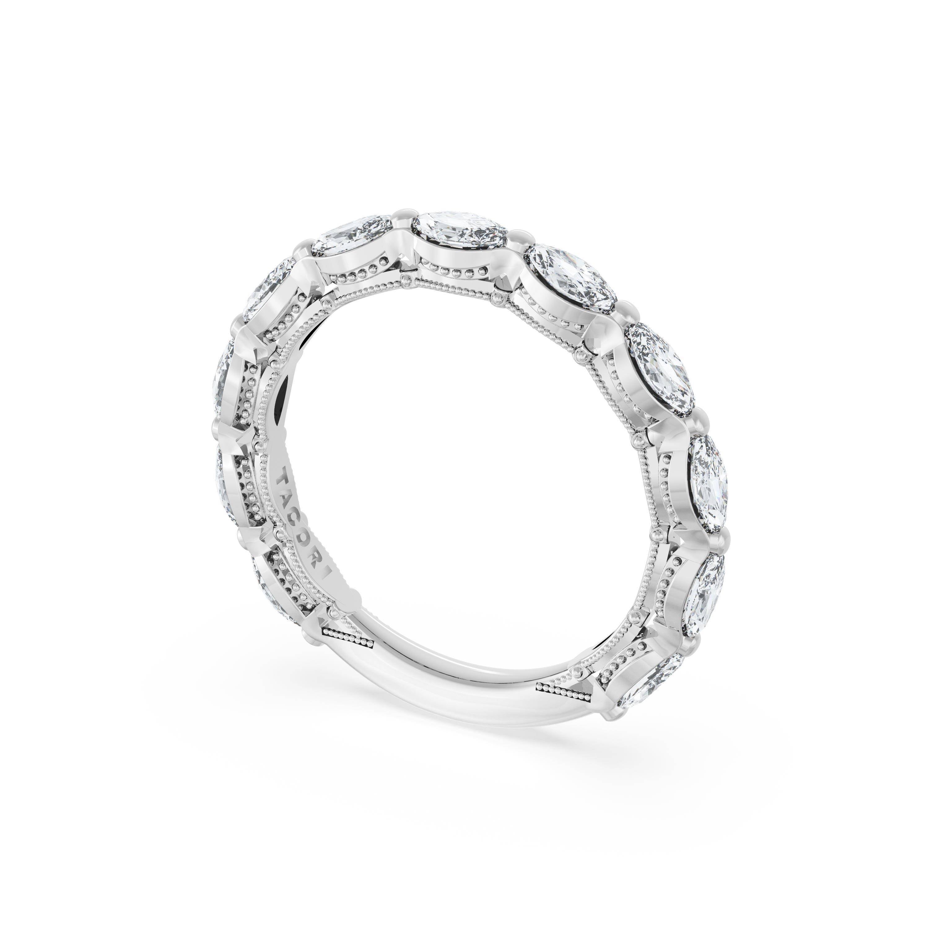 Tacori 422B Marquise Diamond Eternity Band - 14K White Gold, 3/4 Way, 2.8mm