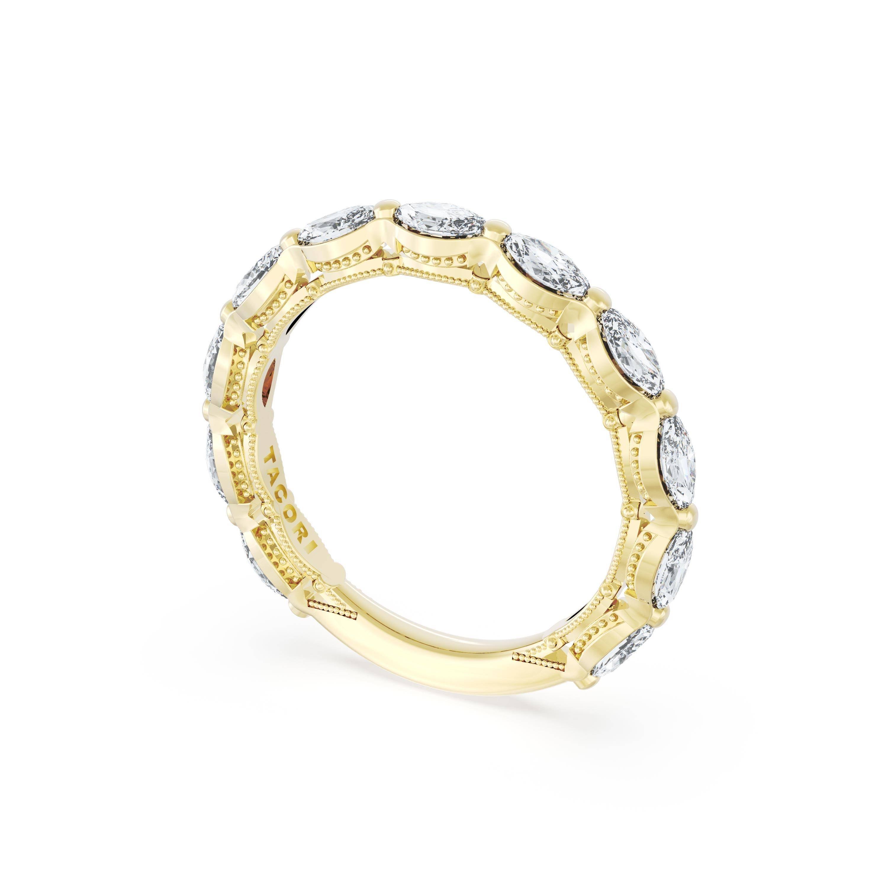 Tacori 422B Marquise Diamond Eternity Band - 14K Yellow Gold, 3/4 Way, 2.8mm