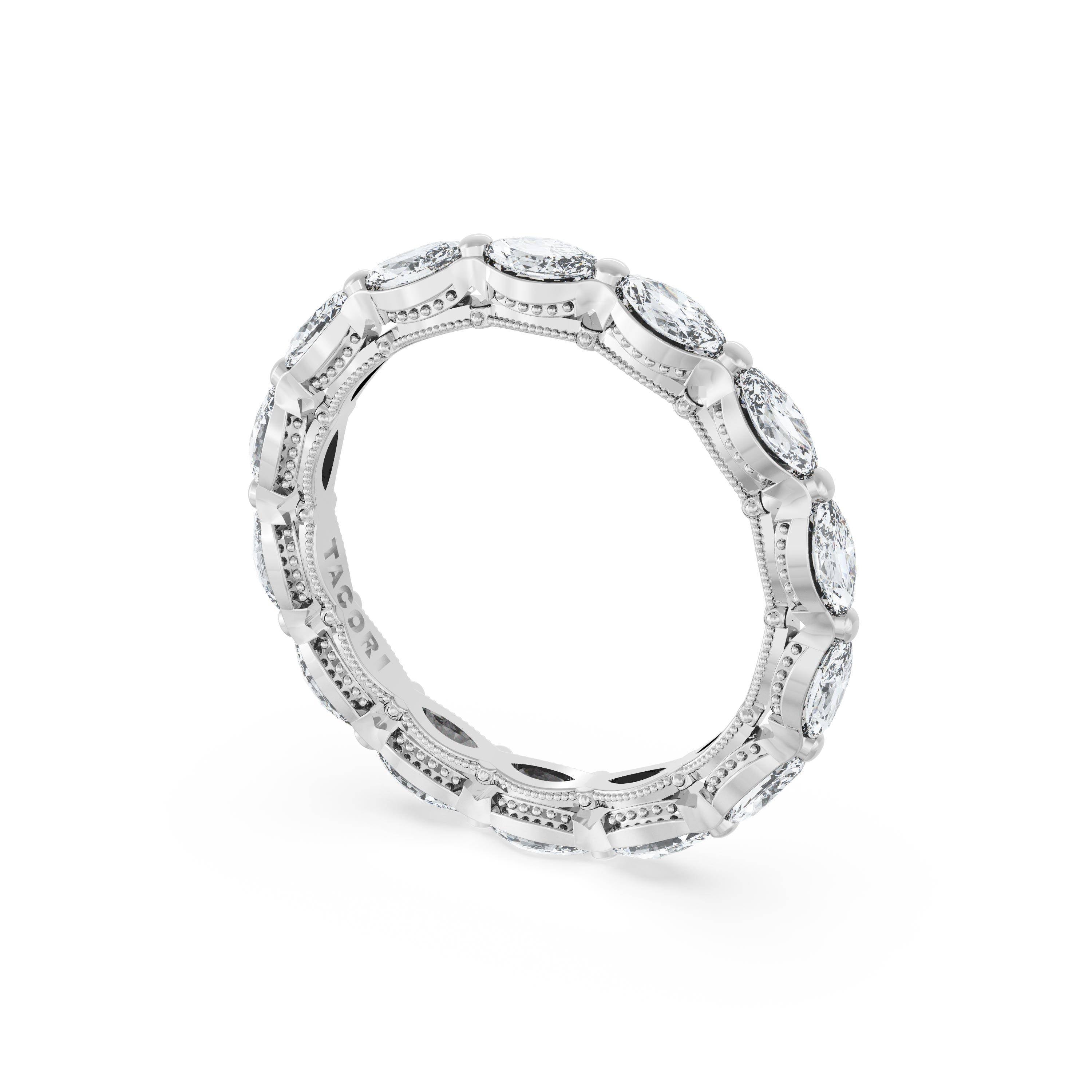 Tacori 422B Marquise Diamond Eternity Band - 18K White Gold, Full Eternity, 2.8mm