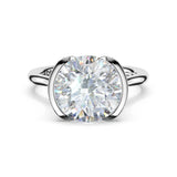 Tacori 42925RD Founder's round east-west semi-bezel solitaire engagement ring in platinum, front view