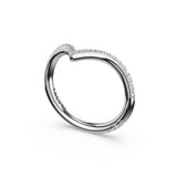 Tacori 437B Sculpted Chevron Pave-Traced Band - 18K White Gold