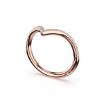 Tacori 437B Sculpted Chevron Pave-Traced Band - 14K Rose Gold